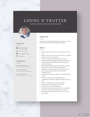 Global Retail Operations Manager Resume