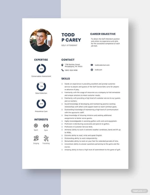Golf Attendant Resume