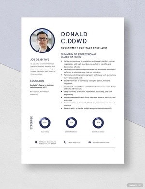 Government Contract Specialist Resume