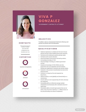 Government Contracts Attorney Resume