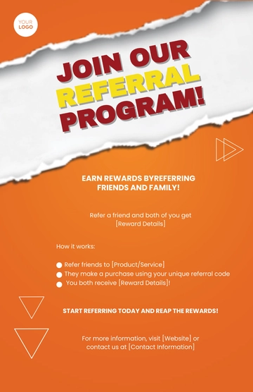 Free Sales Referral Program Poster Template to Edit Online