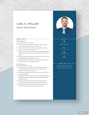 Grant Researcher Resume