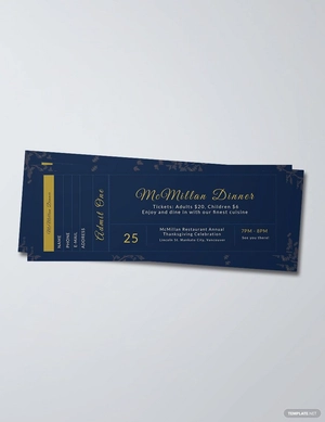Dinner Ticket Template
