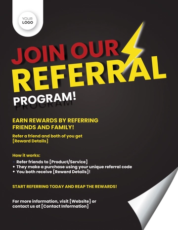 Free Sales Referral Program Flyer Template to Edit Online