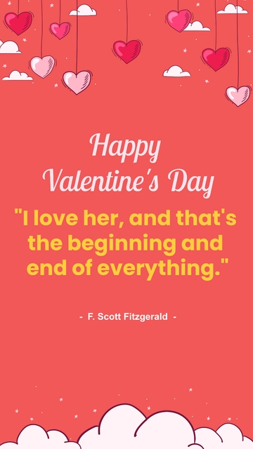 Free Valentine's Day Quotes for Her Template to Edit Online