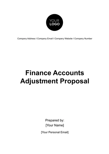 Free Finance Accounts Adjustment Proposal Template to Edit Online