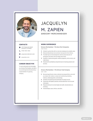 Grocery Merchandiser Resume