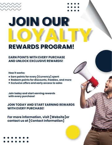 Free Sales Loyalty Rewards Flyer Template to Edit Online