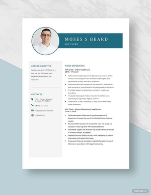 HIM Clerk Resume