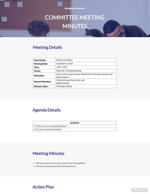 Committee Meeting Minutes Template