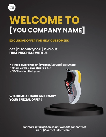 Free Sales New Customer Welcome Offer Flyer Template to Edit Online