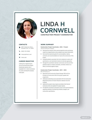 Construction Project Coordinator Resume