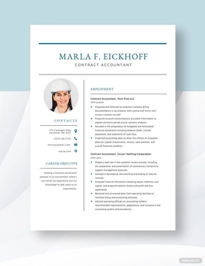 Contract Accountant Resume