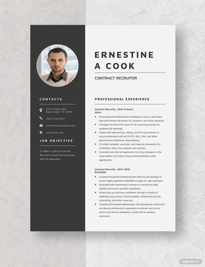 Contract Recruiter Resume