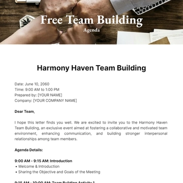 Free Team Building Agenda  Template to Edit Online Free Team Building Agenda  Template to Edit Online