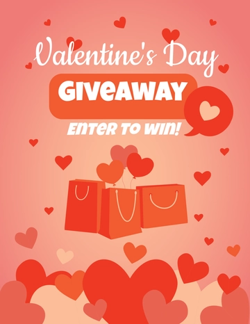 Free Valentine's Day Giveaway Flyer Template to Edit Online