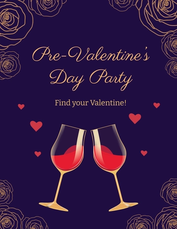 Free Pre-Valentine's Day Flyer Template to Edit Online