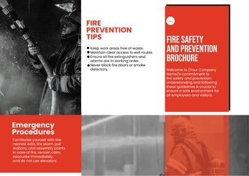 Free Fire Safety and Prevention Brochure Template to Edit Online
