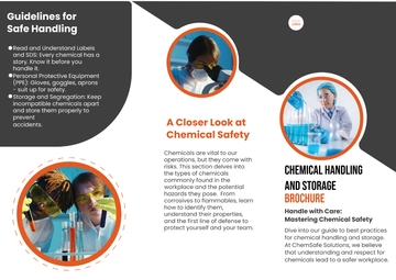 Free Chemical Handling and Storage Brochure Template to Edit Online