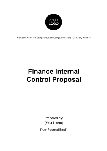 Free Finance Internal Control Proposal Template to Edit Online