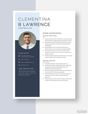 Contractor Resume