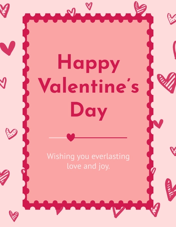 Free Happy Valentine's Day Flyer Template to Edit Online