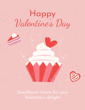 Free Valentine's Day Bakery Flyer Template to Edit Online