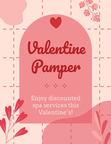 Free Valentine's Day Spa Flyer Template to Edit Online