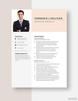 Education Specialist Resume