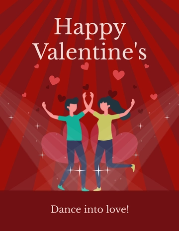 Free Valentine's Day Club Flyer Template to Edit Online