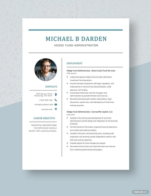 Hedge Fund Administrator Resume
