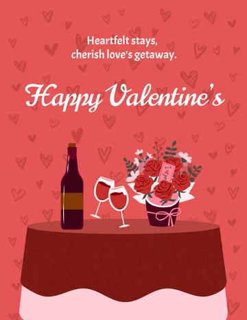 Free Valentine's Day Hotel Flyer Template to Edit Online