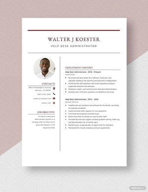 Help Desk Administrator Resume