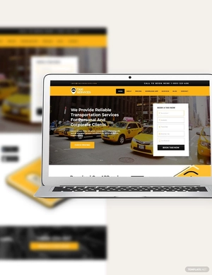 Taxi Services Bootstrap Landing Page Template