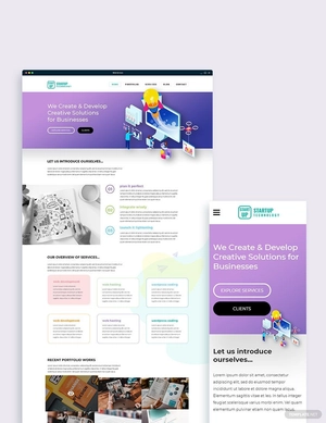 Startup Bootstrap Landing Page Template