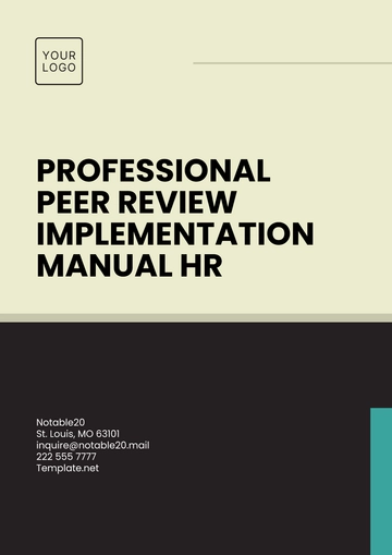 Free Professional Peer Review Implementation Manual HR Template to Edit Online