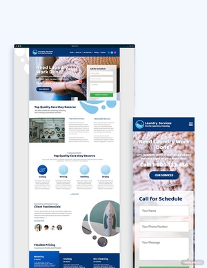 Laundry Bootstrap Landing Page Template
