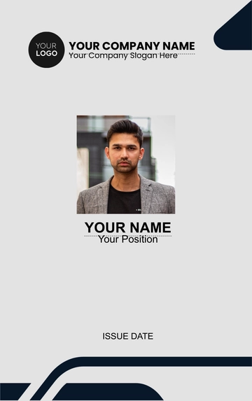 Free Corporate Marketer ID Card Template to Edit Online
