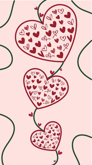 Free Valentine's Day Heart Wallpaper Template to Edit Online