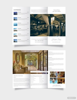 Luxury Hotel Tri-Fold Template