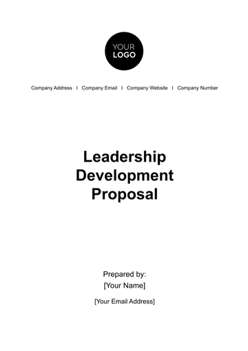 Free Leadership Development Proposal HR Template to Edit Online