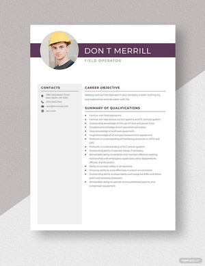 Field Operator Resume