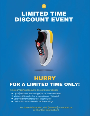 Free Sales Limited Time Discount Flyer Template to Edit Online