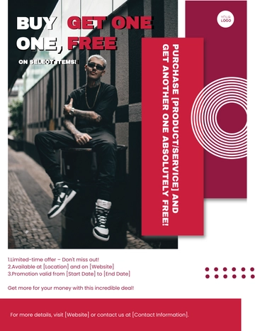 Free Sales Buy One Get One Free Flyer Template to Edit Online