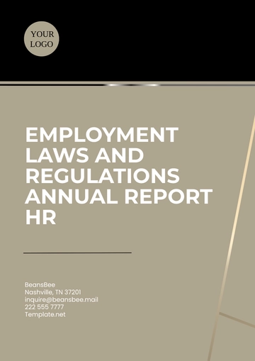 Free Employment Laws and Regulations Annual Report HR Template to Edit Online