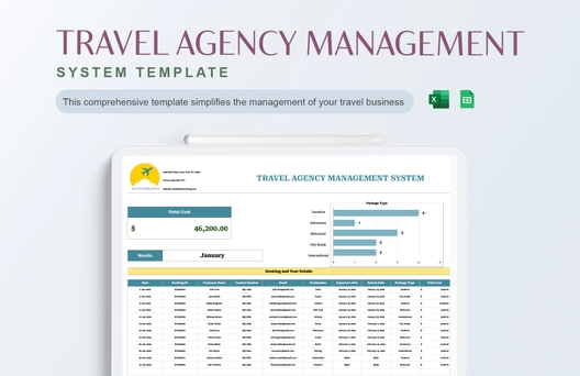 Travel Agency Management System Template Travel Agency Management System Template