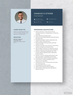 Fraud Manager Resume