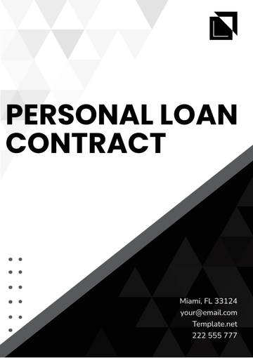 Free Personal Loan Contract Template to Edit Online