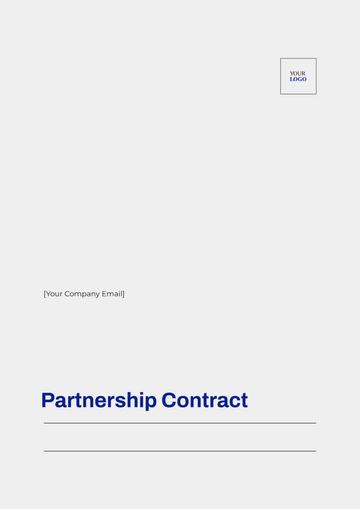 Free Partnership Contract Template to Edit Online