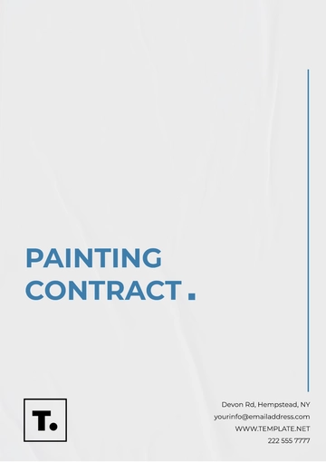 Free Painting Contract Template to Edit Online